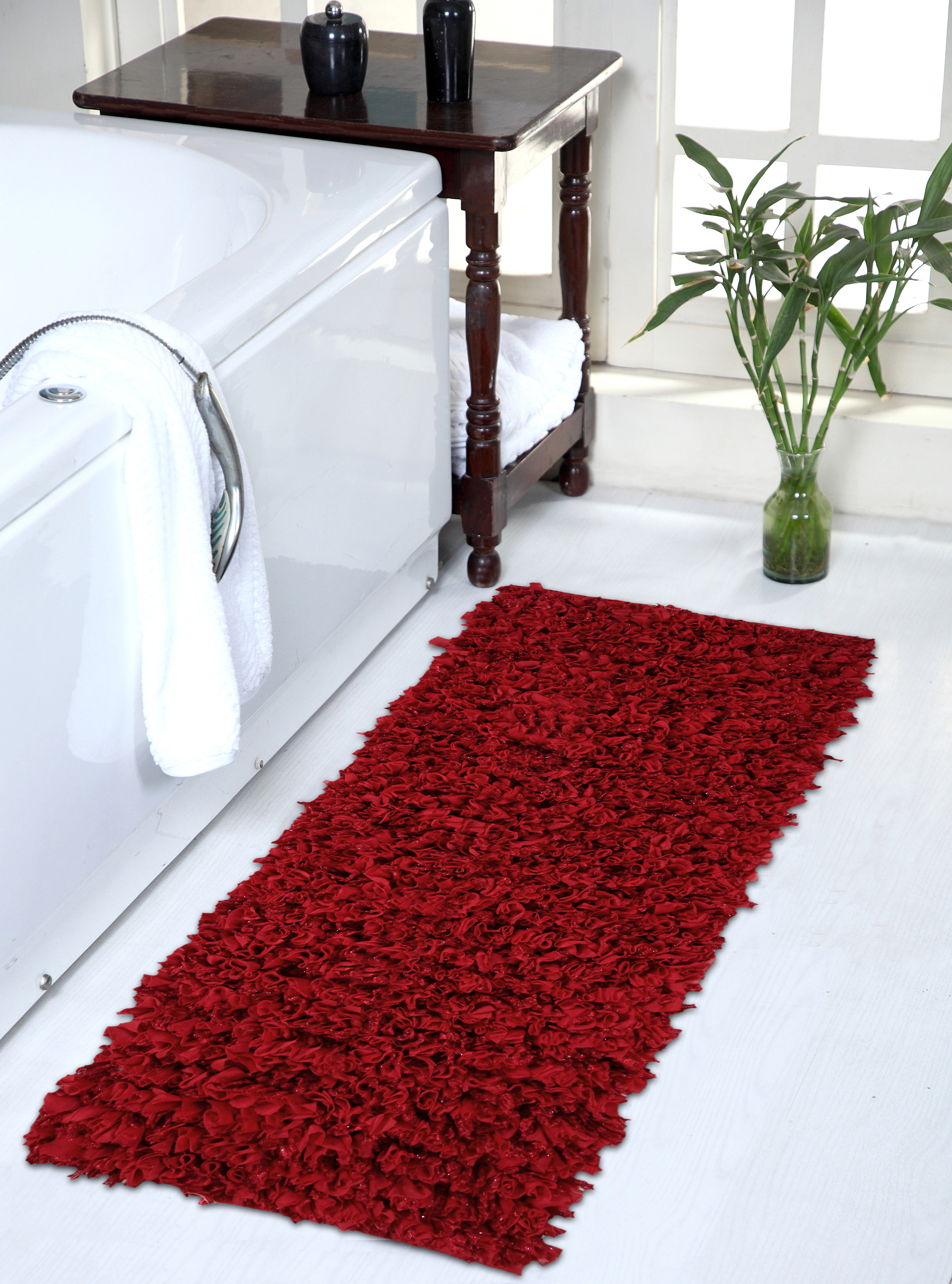 Ebern Designs Allysen Shaggy Bath Rug Reviews Wayfair