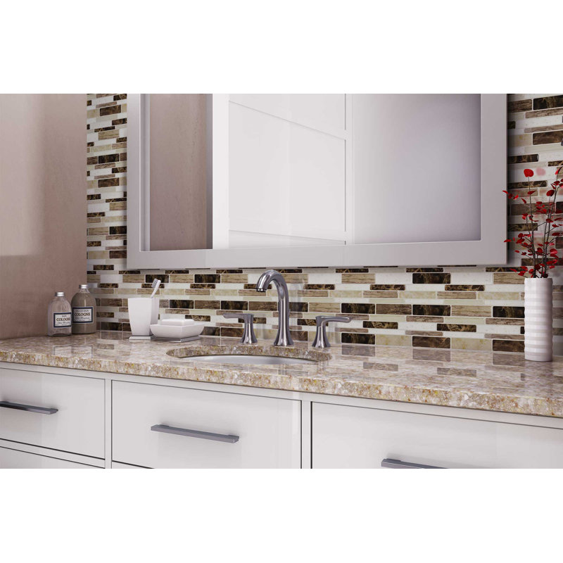 Mosaictileoutlet 10 X 10 Vinyl Peel Stick Mosaic Tile In Beige Brown Reviews Wayfair