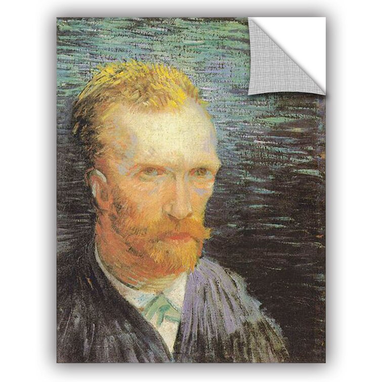 ArtWall Vincent Van Goghs Self Portrait 14 by 18-Inch Appeals Removable Wall Graphic Artwork Summer 1887 