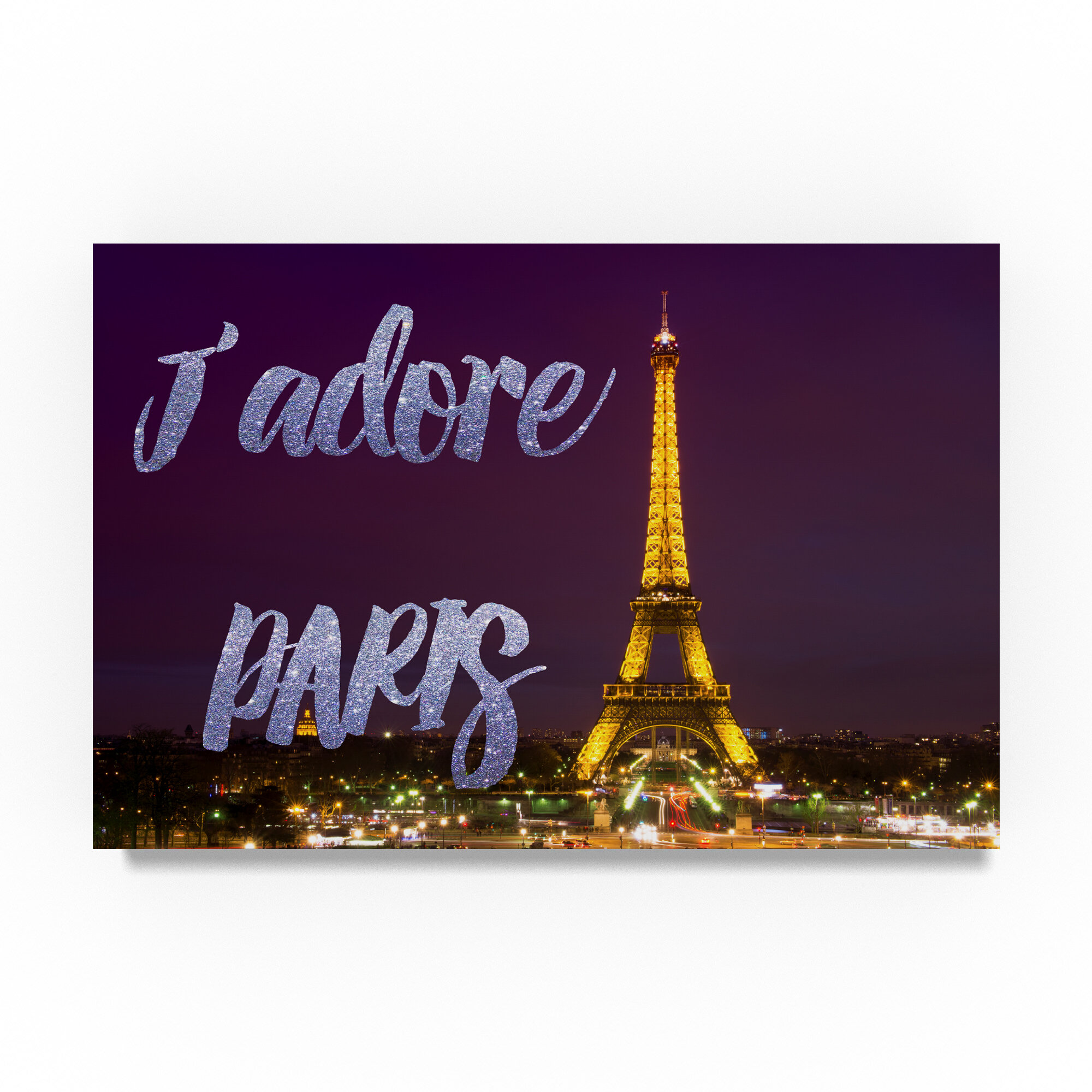 Trademark Art Jadore Paris Eiffel Tower At Night Graphic Art