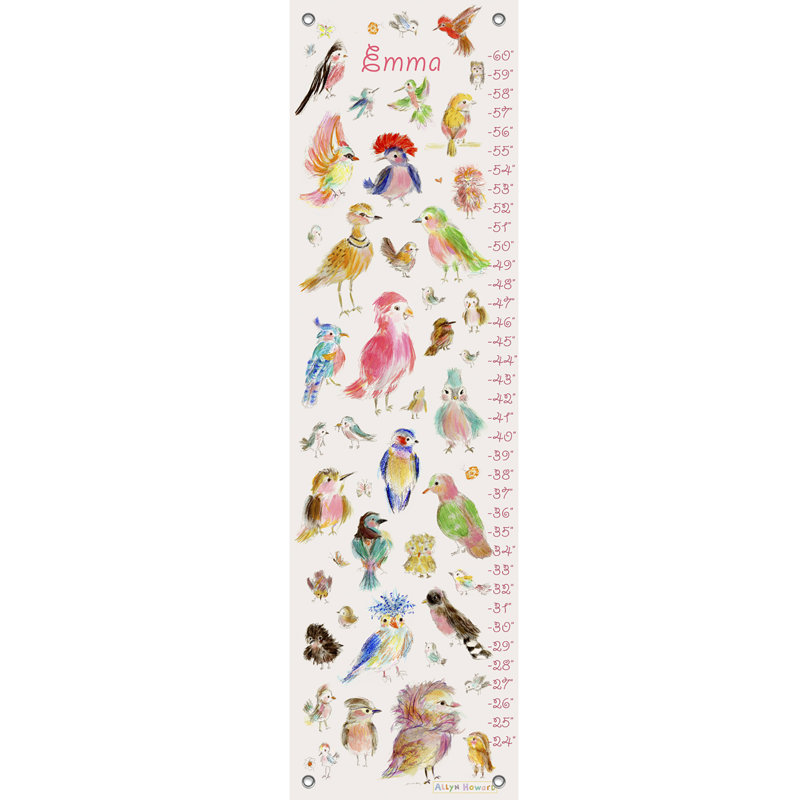 Zoomie Kids Providence Sweet Birds Of A Feather Growth Chart Wayfair