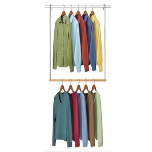 Double Hang Closet Rod Hanging Organizer