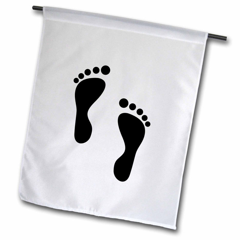 3drose Footprints Polyester 27 X 18 In Garden Flag Wayfair