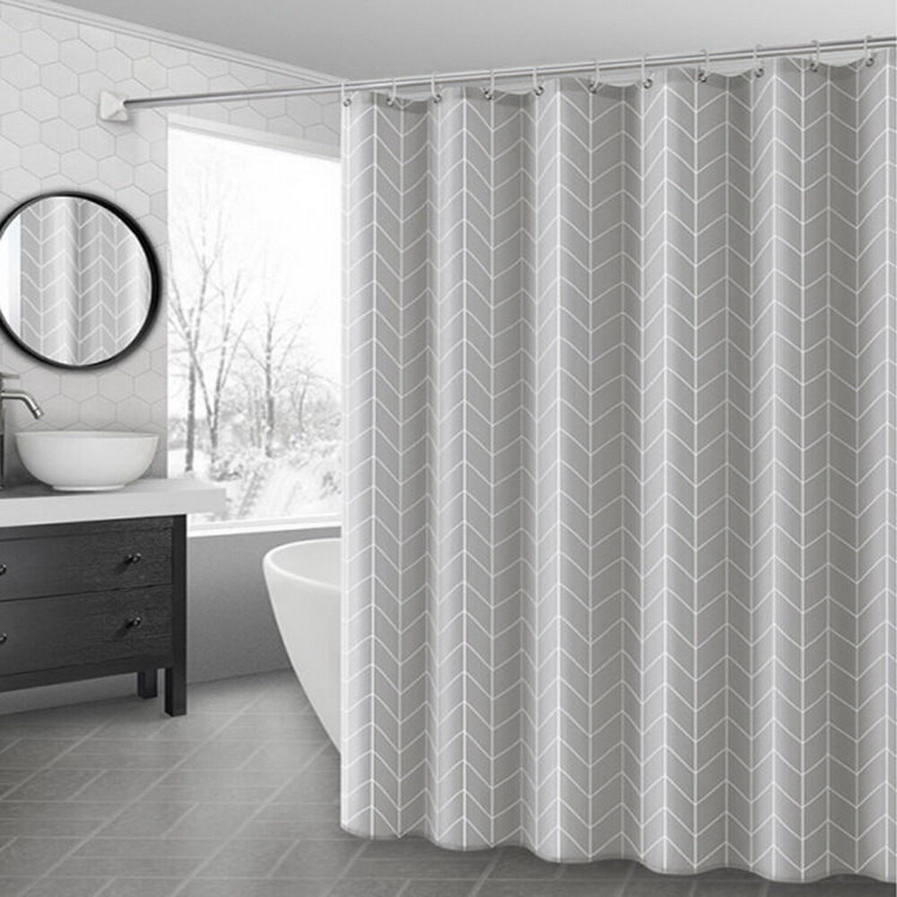 chevron shower curtain set