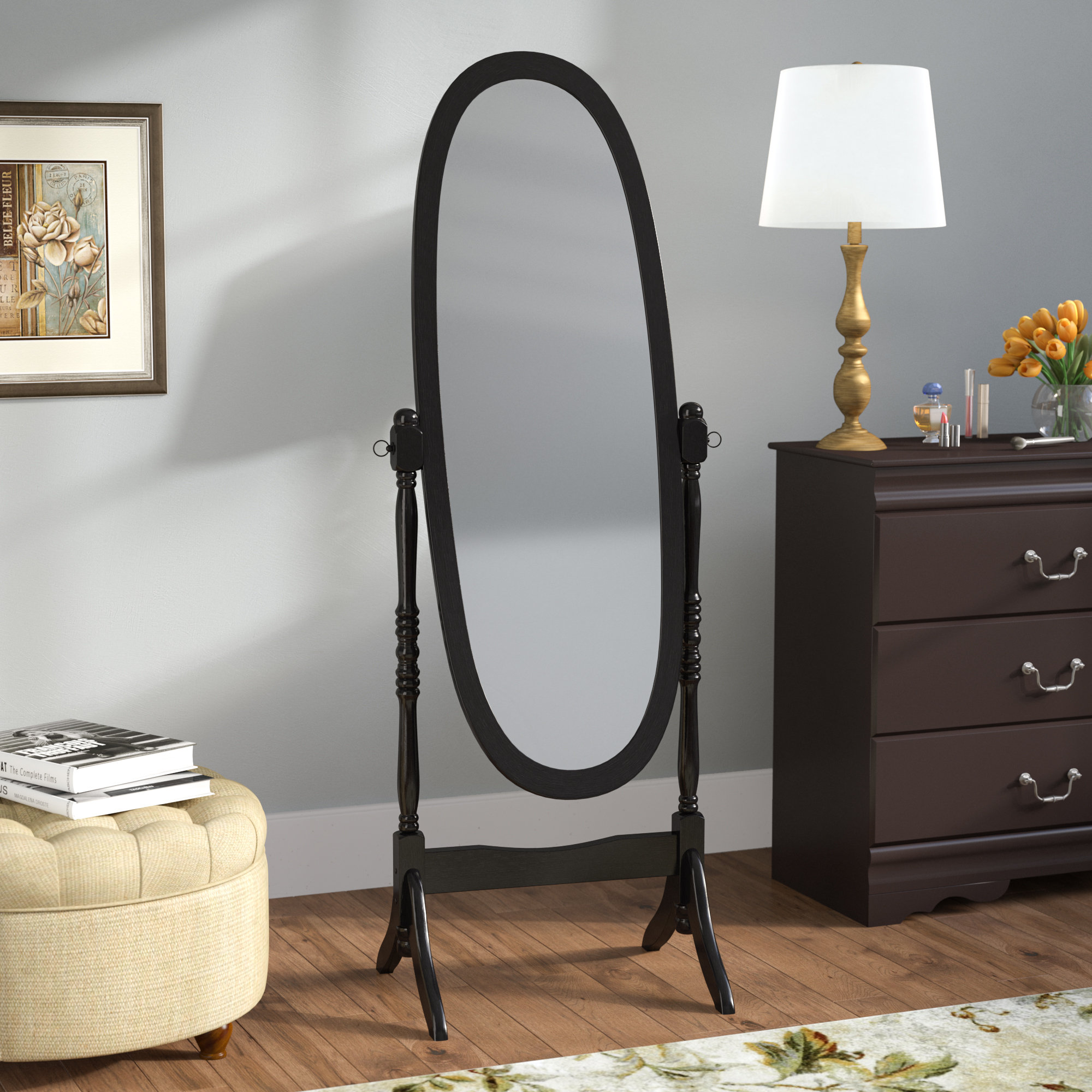 Andover Mills Foerer Traditional Floor Cheval Mirror Reviews