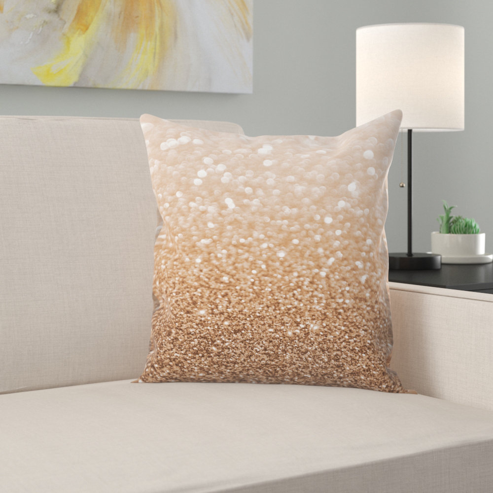 East Urban Home Copper Shiny Texture Throw Pillow Wayfair