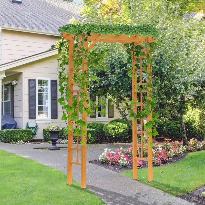 Outsunny Garden Arch Trellis 55 1 W X 23 6 D Wood Arbor Reviews Wayfair 8 arbor teas coupons now on retailmenot. garden arch trellis 55 1 w x 23 6 d wood arbor