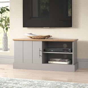 Weathered Grey Reclaimed-Look Finish TV Console Entertainment Stand with Open Shelves 