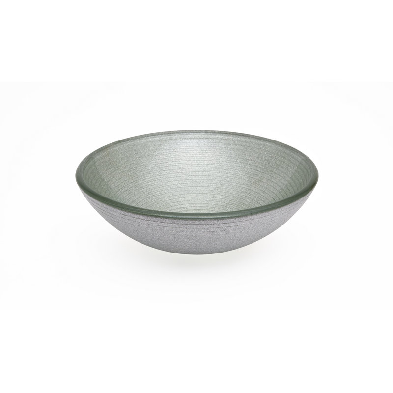 GS-029 Lining Essence Glass Circular Vessel Bathroom Sink
