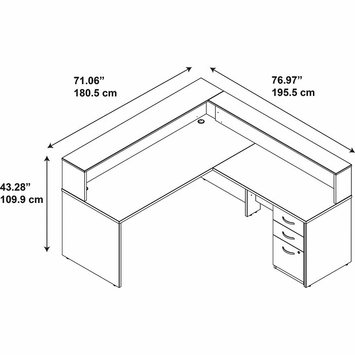 Bush Business Furniture Series C Elite L Shape Reception Desk