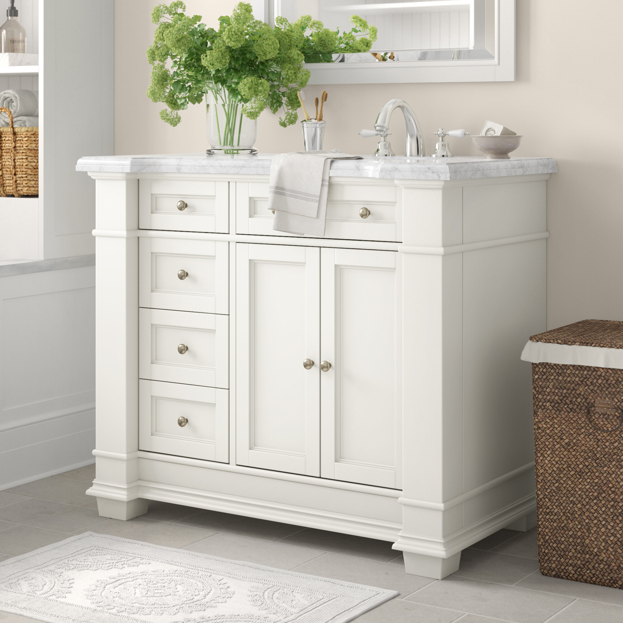 Three Posts Merrimack 42 Single Bathroom Vanity Set Reviews Wayfair