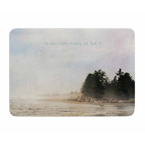 He Who Seeks Beauty by Robin Dickinson Memory Foam Bath Mat