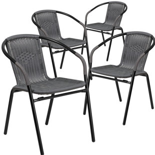 View Abrahamic Stacking Patio Dining Chair Set of
