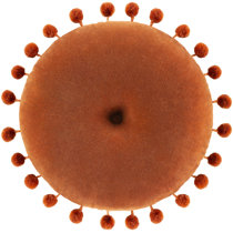 round orange pillows