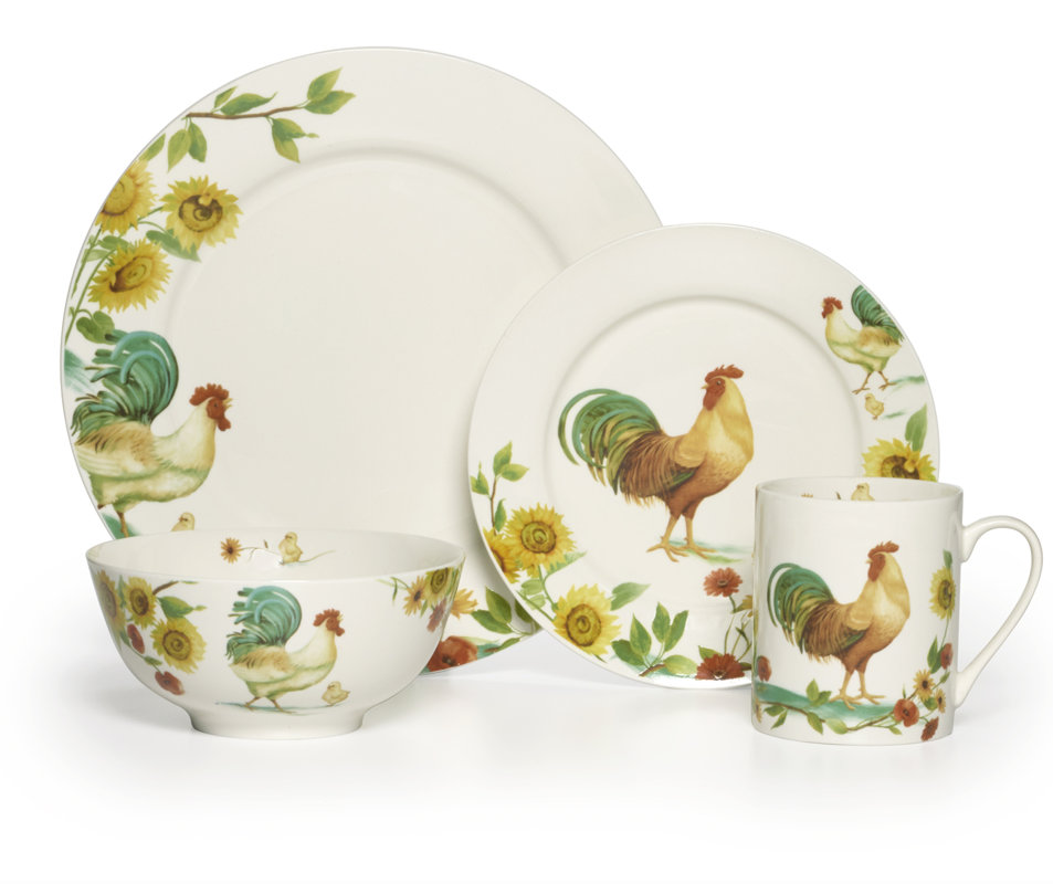 Rustic Rooster Dinnerware Sets | Wayfair Rustic Rooster Dinnerware Sets | Wayfair