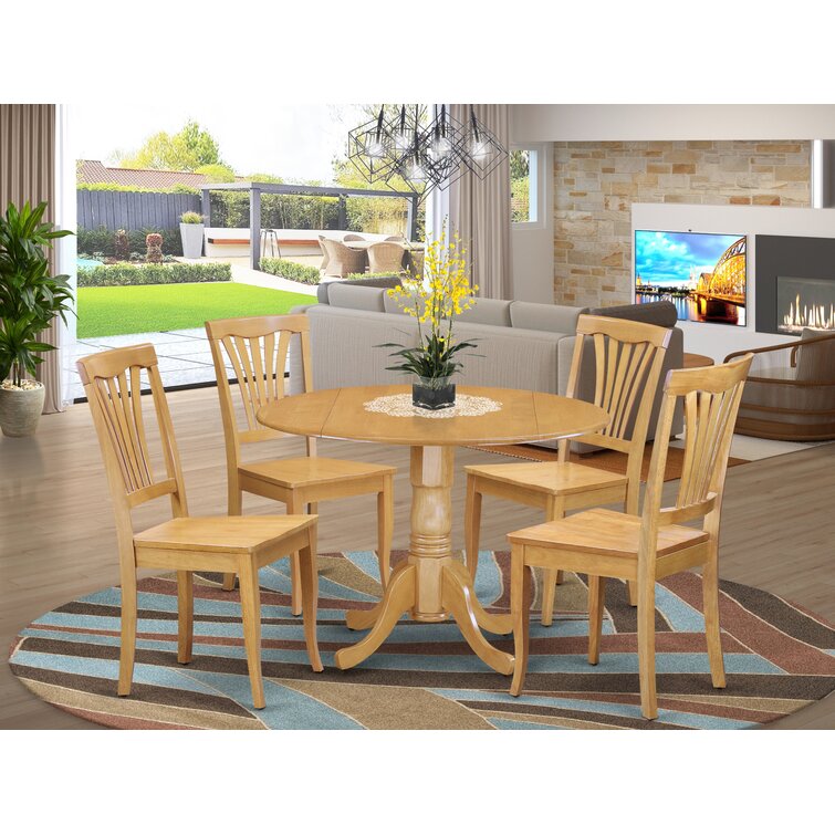 Wooden Importers Dublin Drop Leaf Solid Wood Dining Set & Reviews | Wayfair