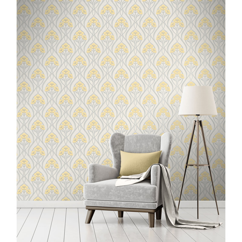 Brambly Cottage Cuvier 10m X 52cm Textured Metallic Finish Wallpaper Roll Wayfair Co Uk