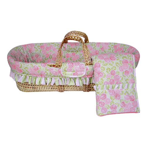 pink moses basket