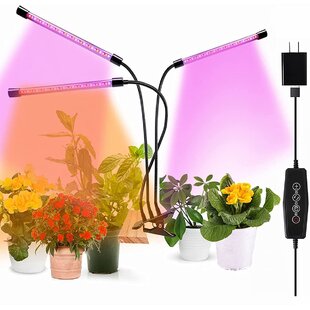 25W LED Plant Grow Light Full Spectrum Double Head Hydroponic Flowers Veg Lamp 