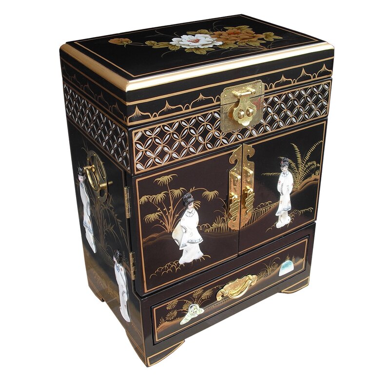 tall black jewelry box