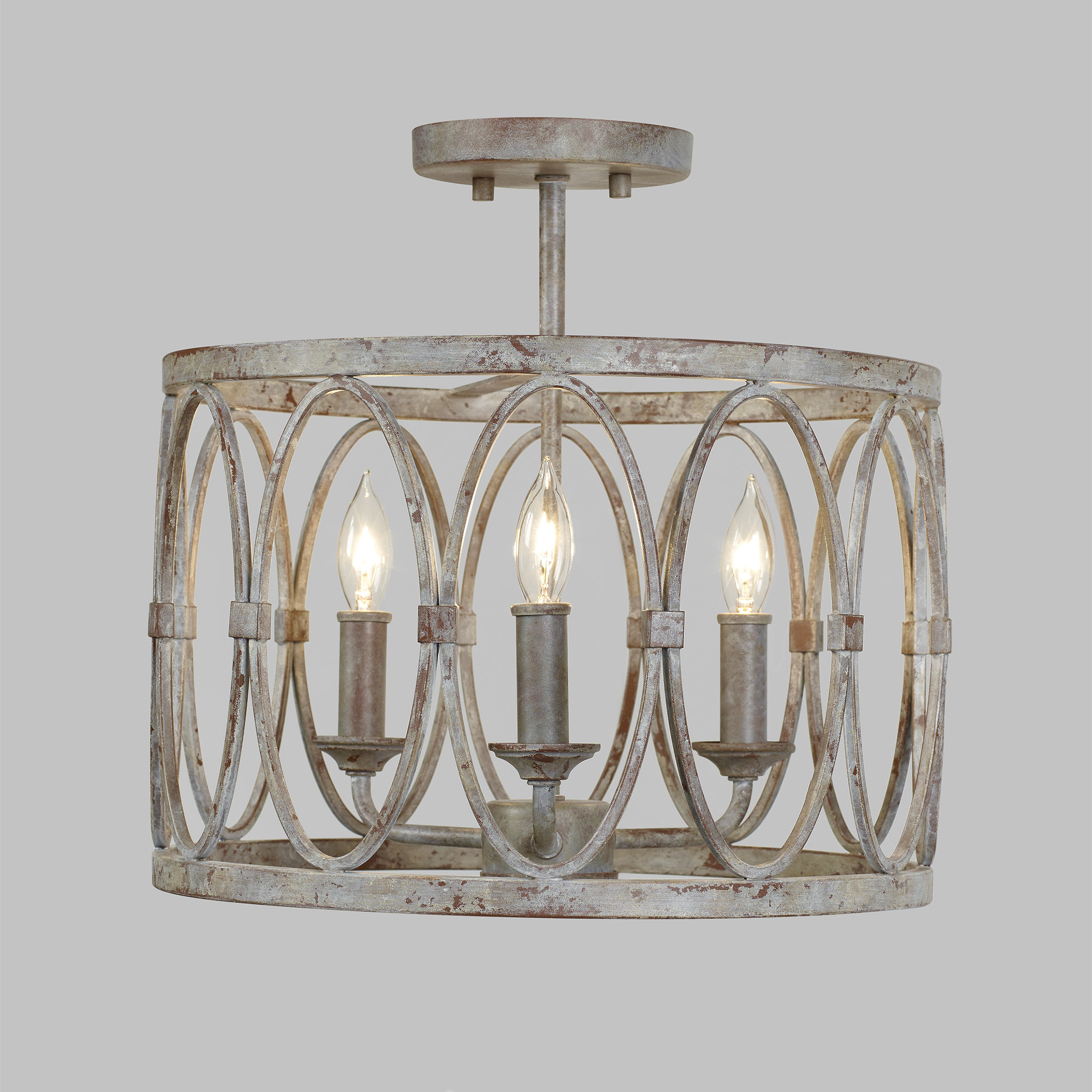 Cavana 3 Light Semi Flush Mount Cavana 3 Light Semi Flush Mount