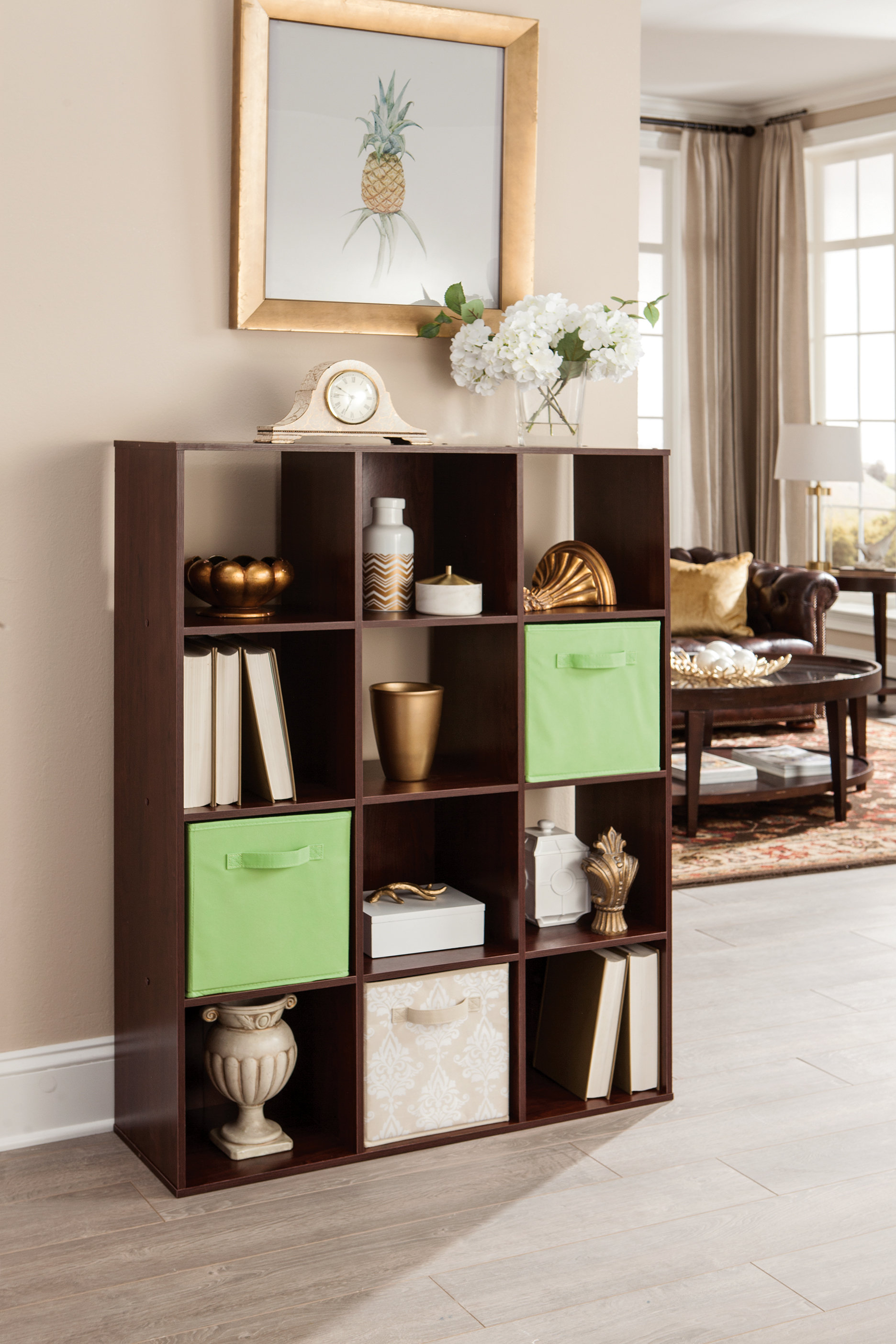 Closetmaid Cubeicals 12 Cube Bookcase With 3 Fabric Bins Wayfair