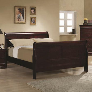 Go to store & view more images Tina Traditional Wood Sleigh Bed by Laurel Foundry Modern Farmhouse