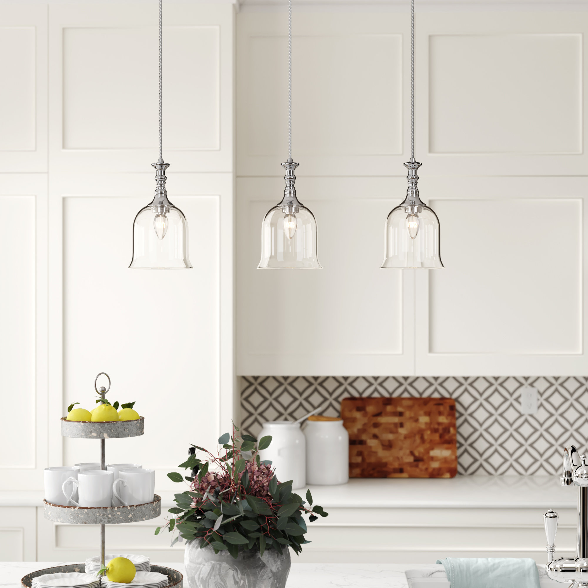 3 lights over kitchen island