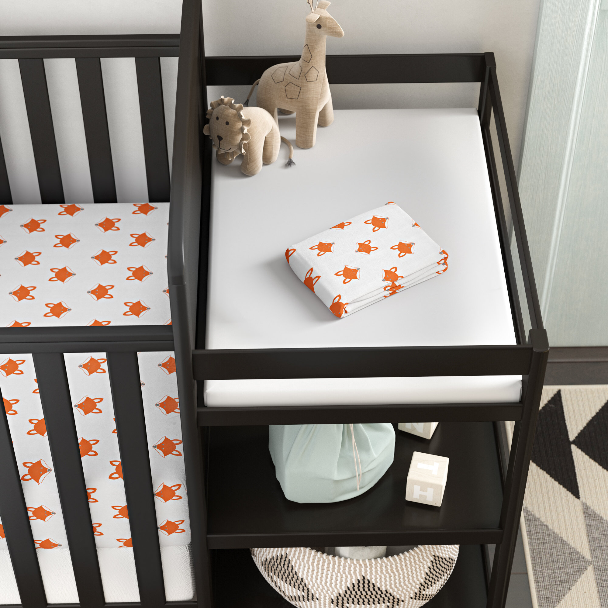 fitted crib sheet set