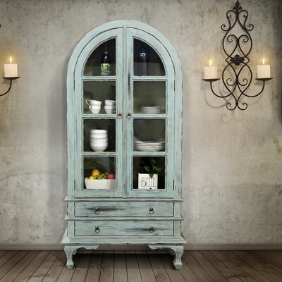 Farreli China Cabinet Astoria Grand Color Farmhouse Island Blue