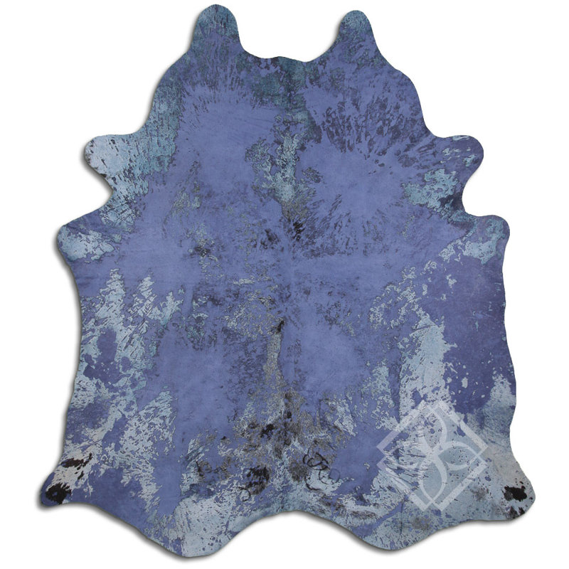 Bloomsbury Market Acid Washed Hair Handmade Cowhide Navy Blue Area Rug Wayfair