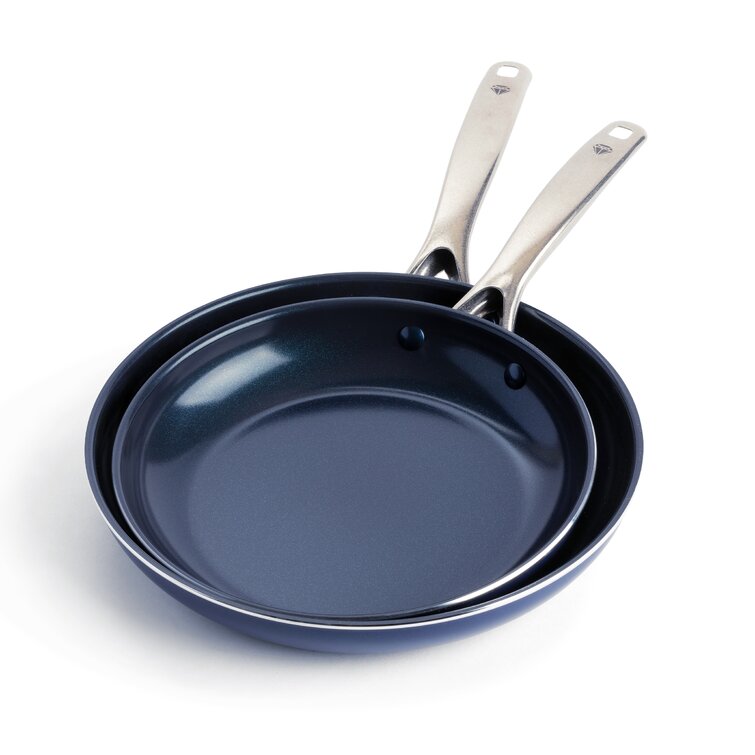 Blue Diamond 10-Piece Cookware Set Toxin Free Ceramic Nonstick Pots Pans NEW 