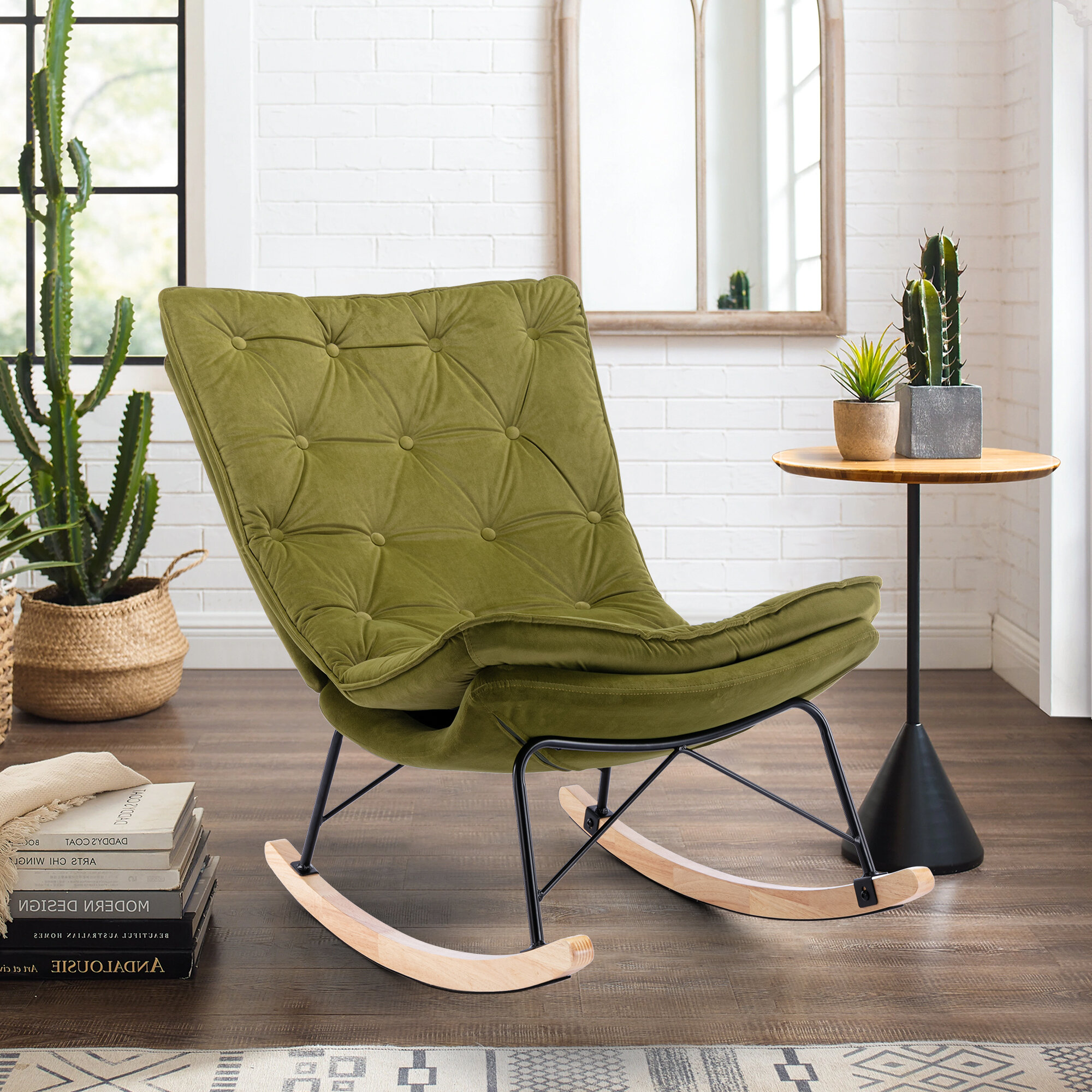 wayfair green rocking chair