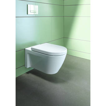 Duravit Durastyle Wall Mounted Washdown Model Rimless Dual Flush Elongated Toilet Bowl Seat Not Included Wayfair