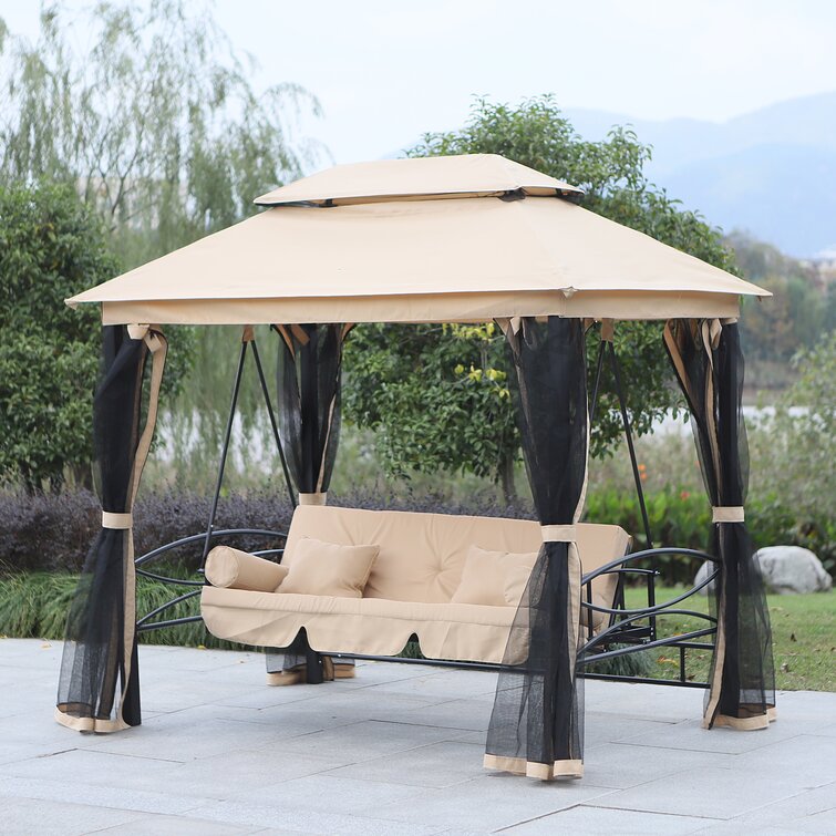 outdoor swing with canopy on sale