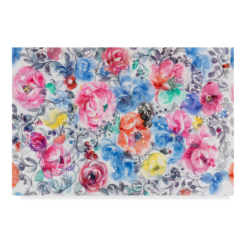 House Of Hampton Festive Flower Patterns 6 Acrylic Painting