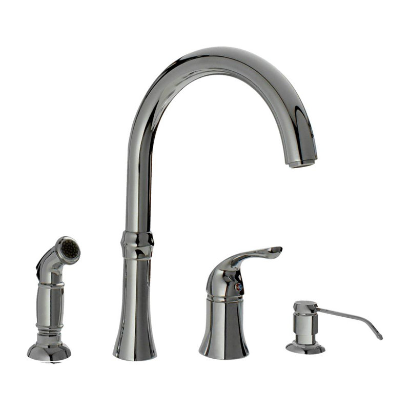 MRDirect 4-Hole Standard Single Handle Kitchen Faucet with ...