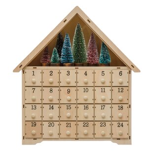 25 Piece Kurt Adler 11-Inch Wooden Christmas Advent Calendar Book