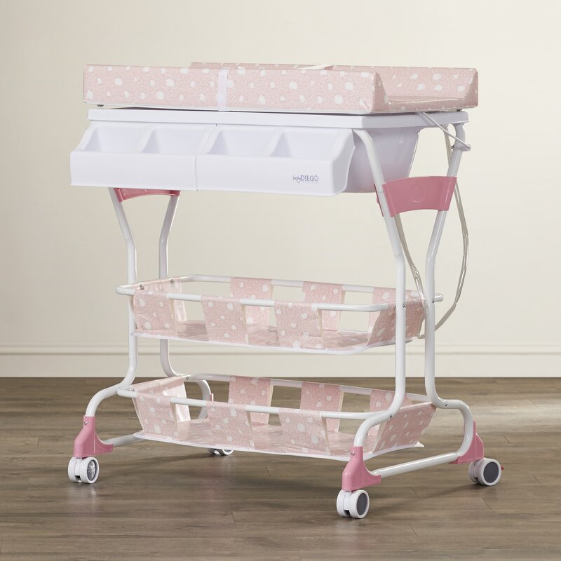 baby bath tub changing table combo