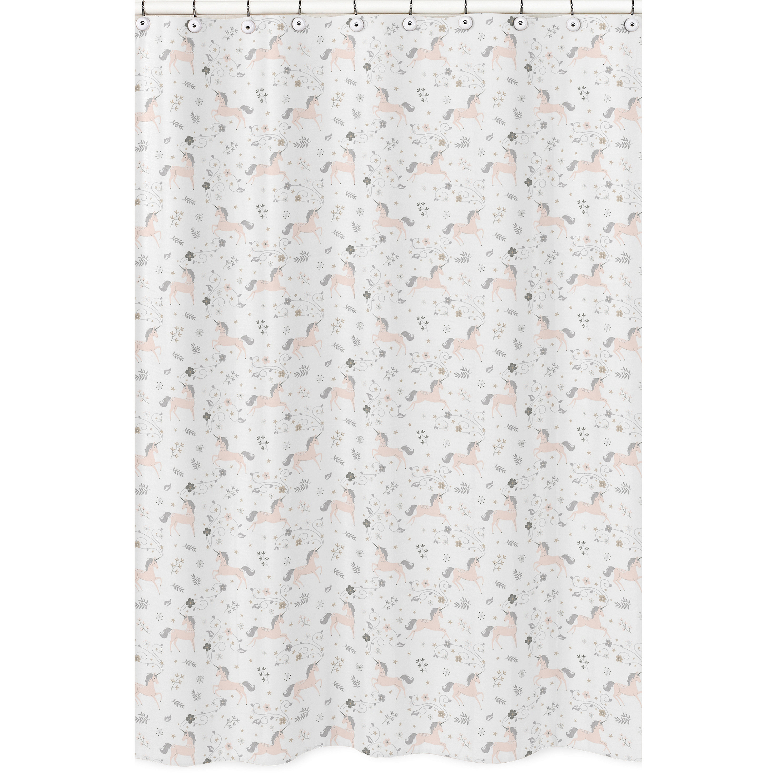 Sweet Jojo Designs Unicorn Single Shower Curtain Reviews Wayfair