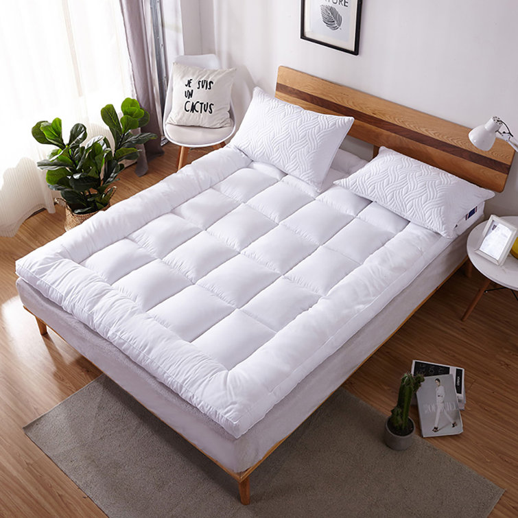 100/% Microfiber Thick Mattress Topper Extra Deep Hollow Fiber Filling Ultra Soft