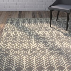 Bielecki Hand-Tufted Grey Area Rug