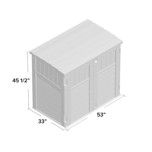 Outdoor 4 ft. 5 in. W x 2 ft. 9 in. D Plastic Horizontal Storage Shed