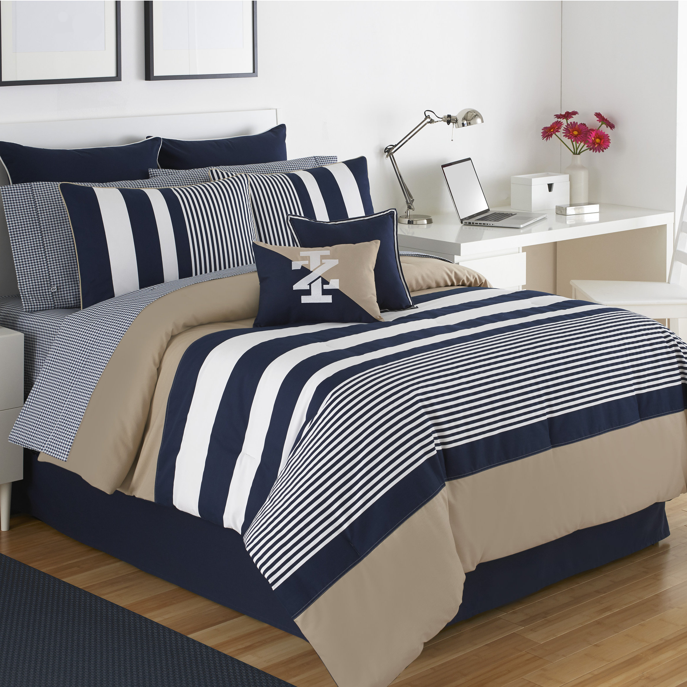 Izod Classic Stripe Reversible Comforter Set Reviews Wayfair