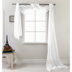 window scarf white