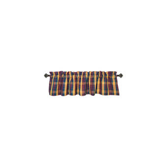 Patch Magic Wild Horse Trail Maroon Plaid Rod Pocket 54 Curtain Valance Wayfair