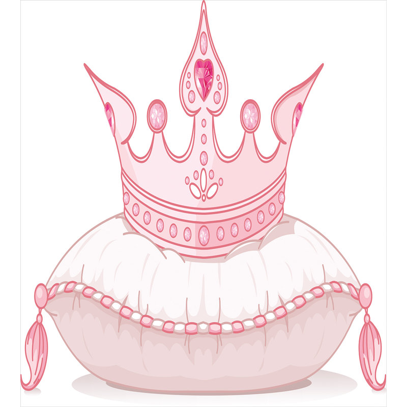 East Urban Home Cartoon Style Cute Princess Crown On Pillow Fairy Tail Fantasy Girlish Fashion Duvet Cover Set Wayfair