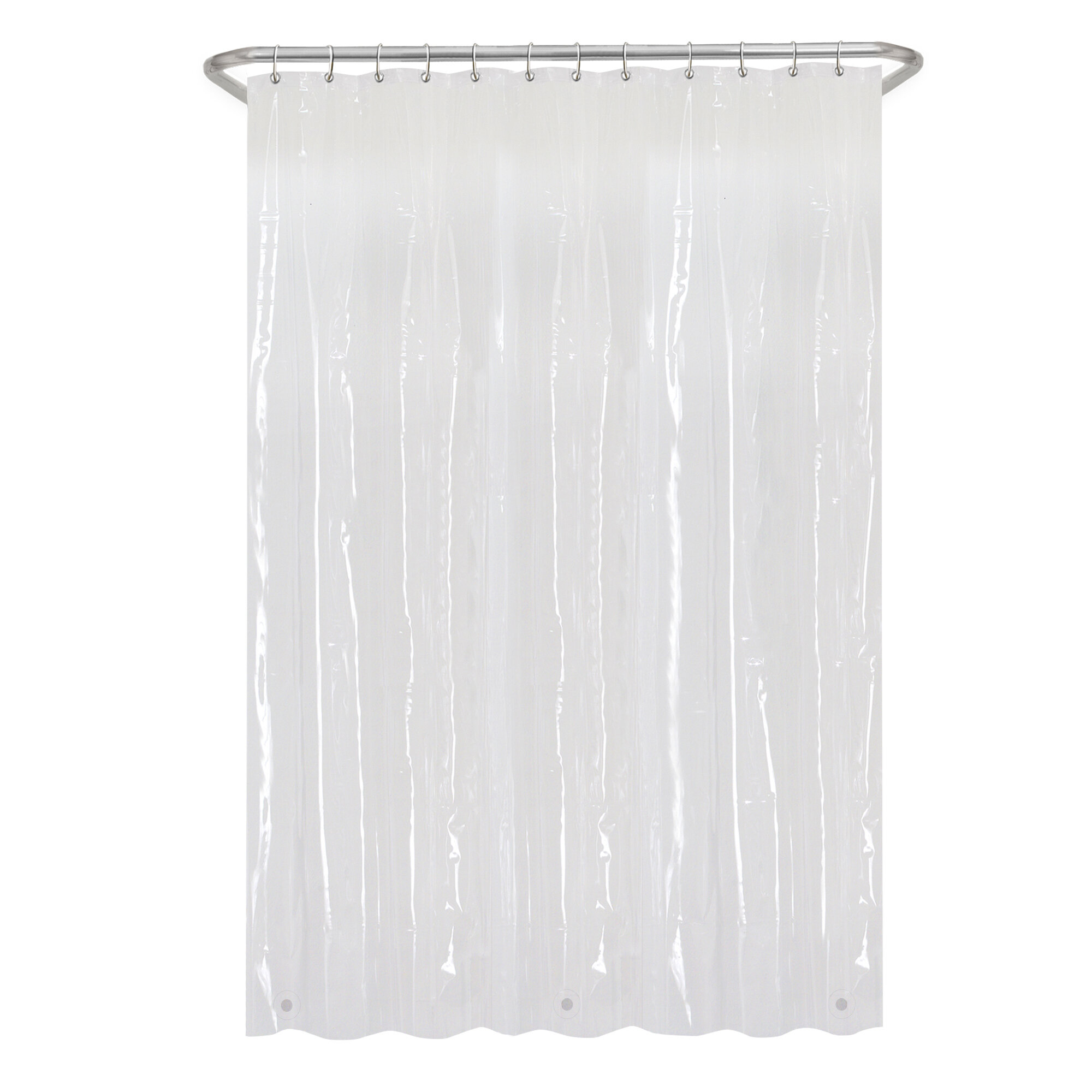 L Clear  Solid  Shower Curtain Liner H x 70 in Zenna Home  72 in 