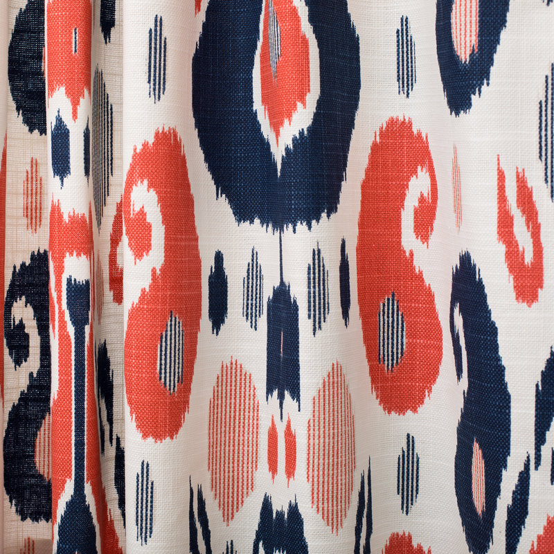 The Pillow Collection Ikat Semi Sheer Rod Pocket Single Curtain