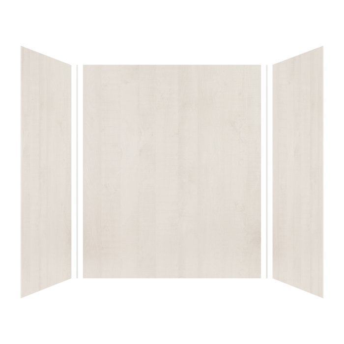 Expressions 72 X 60 48 Three Panel Shower Wall With Silicone Adhesive Expressions 72 X 60 48 Three Panel Shower Wall With Silicone Adhesive